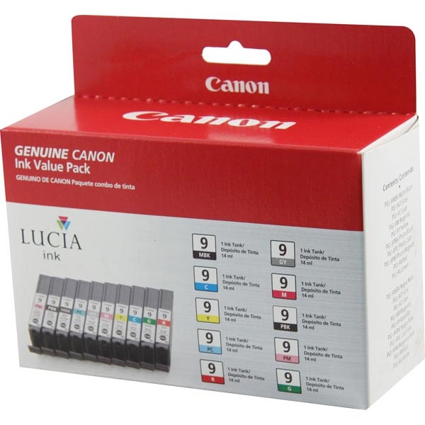 Picture of Canon 1033B005 (PGI-9) All Colors Inkjet Cartridge (10 pk)