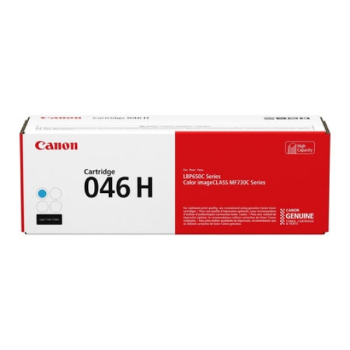 Picture of Canon 1253C001AA (046H) High Yield Cyan Toner Cartridge (5000 Yield)