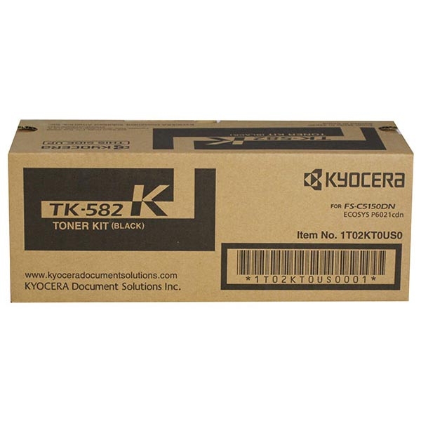 Picture of Kyocera Mita 1T02KT0US0 (TK-582K) Black Toner Cartridge (3500 Yield)