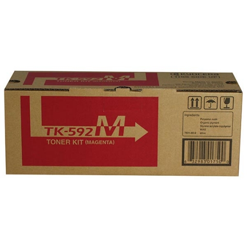 Picture of Kyocera Mita 1T02KVBUS0 (TK-592M) Magenta Toner Cartridge (5000 Yield)