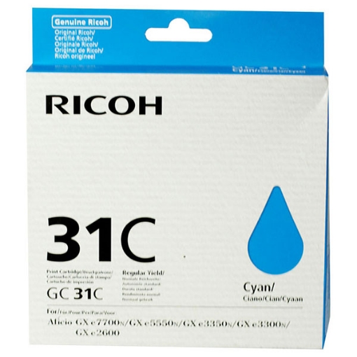 Picture of Ricoh 405689 Cyan Inkjet Cartridge (1920 Yield)