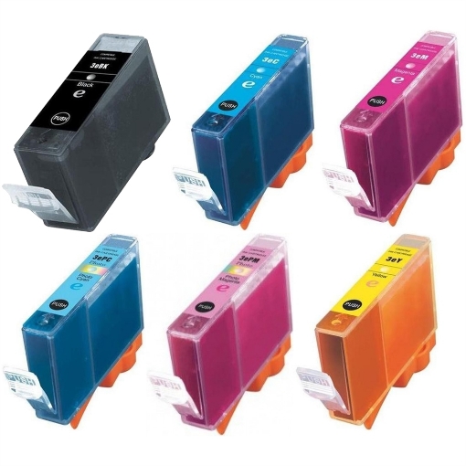 Picture of Bundled 0621B002,0622B002 (0624B002) BK, C, M, Y, PC, PM Inkjet Cartridges