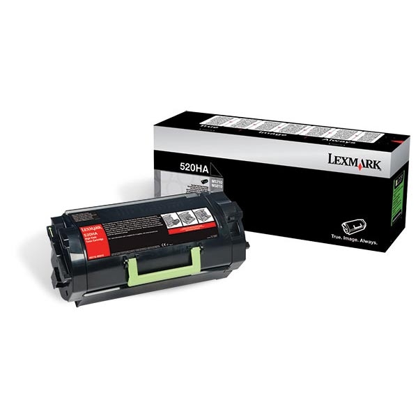 Picture of Lexmark 52D0HA0 (Lexmark #520HA) High Yield Black Toner (25000 Yield)