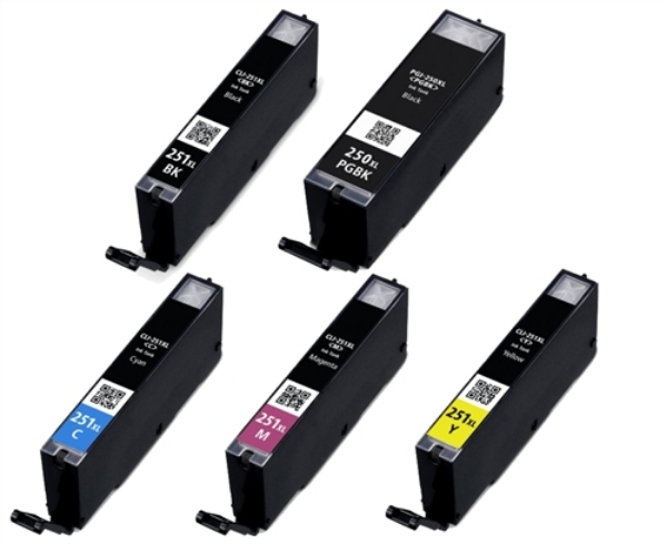 Picture of Bundled 6448B001, 6449B001, 6450B001, 6451B001 Black, Cyan, Magent, Yellow Inkjet Cartridges