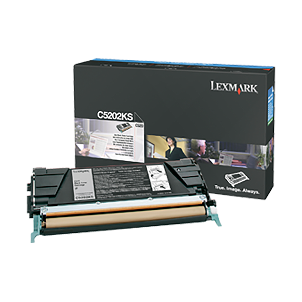 Picture of Lexmark C5202KS Black Laser Toner Cartridge (1500 Yield)