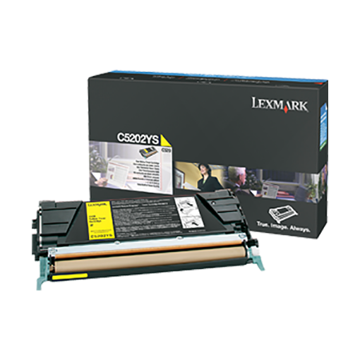 Picture of Lexmark C5202YS Yellow Laser Toner Cartridge (1500 Yield)