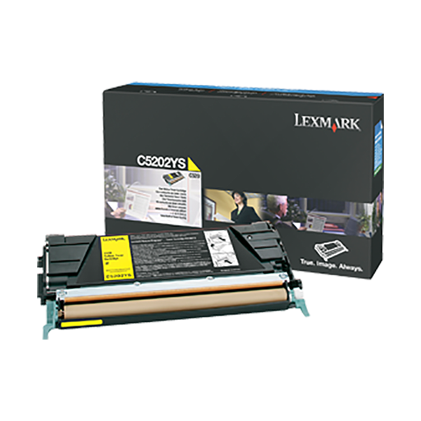 Picture of Lexmark C5202YS Yellow Laser Toner Cartridge (1500 Yield)