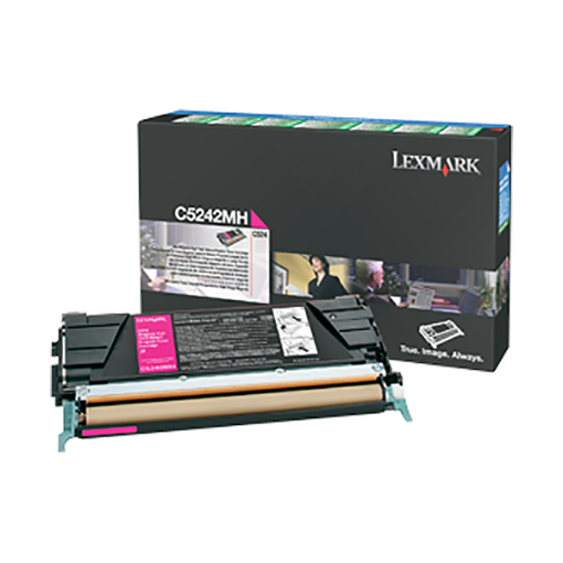 Picture of Lexmark C5242MH Magenta Laser Toner Cartridge (5000 Yield)