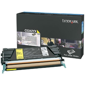 Show details for Lexmark C5342YX High Yield Yellow Laser Toner Cartridge (7000 Yield) Picture of Lexmark C5342YX High Yield Yellow Laser Toner Cartridge (7000 Yield)