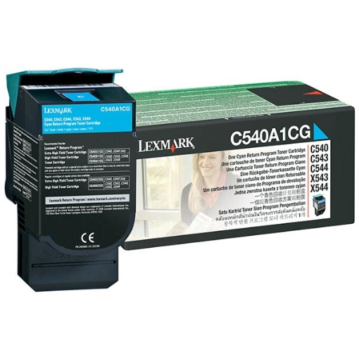 Picture of Lexmark C540A4CG Cyan Toner Cartridge (1000 Yield)