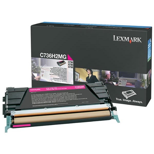 Picture of Lexmark C736H2M Magenta Laser Toner Cartridge (10000 Yield)