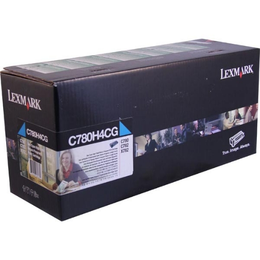 Picture of Lexmark C780H4C High Yield Cyan Toner Cartridge (10000 Yield)