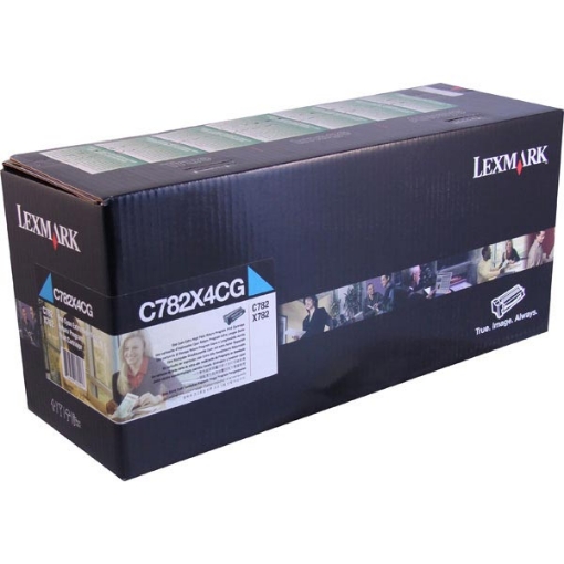 Picture of Lexmark C782X4C Extra High Yield Cyan Toner Cartridge (15000 Yield)