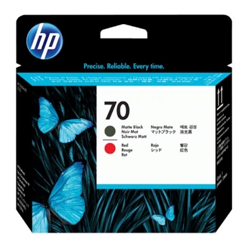 Show details for HP C9409A (HP 70) Matte Black & Red Inkjet Cartridge Printhead Picture of HP C9409A (HP 70) Matte Black & Red Inkjet Cartridge Printhead
