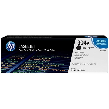Show details for HP CC530AD (HP 304A) Black Toner Printer Cartridge (3500 Yield) Picture of HP CC530AD (HP 304A) Black Toner Printer Cartridge (3500 Yield)