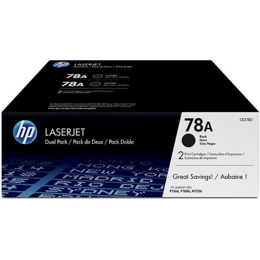 Picture of HP CE278AD (HP 78A) Black Smart Print Cartridge (Dual Pack) (2100 x 2)