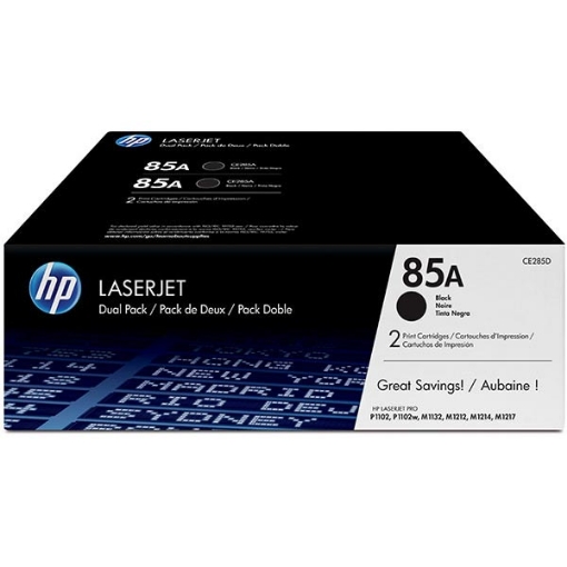 Picture of HP CE285AD (HP 85A) Black Smart Print Cartridge (Dual Pack) (1600 x 2)