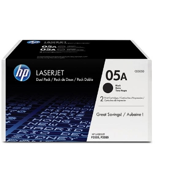 Show details for HP CE505AD (HP 05A) Black Toner Cartridge (Dual Pack) (2300 x 2) Picture of HP CE505AD (HP 05A) Black Toner Cartridge (Dual Pack) (2300 x 2)