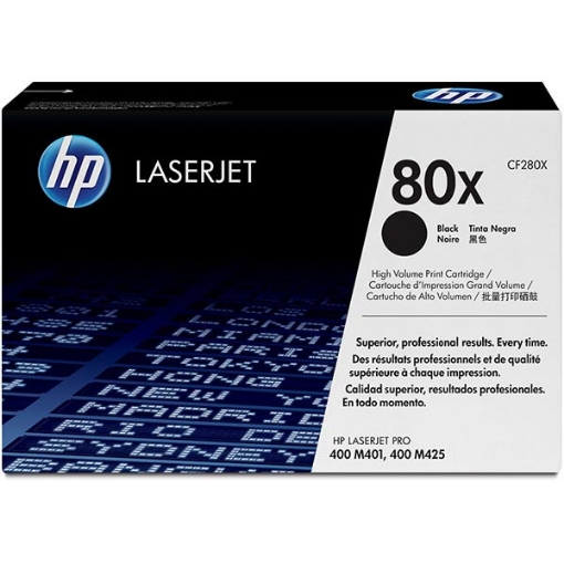 Picture of HP CF280X (HP 80X) High Yield Black Toner Cartridge (6900 Yield)