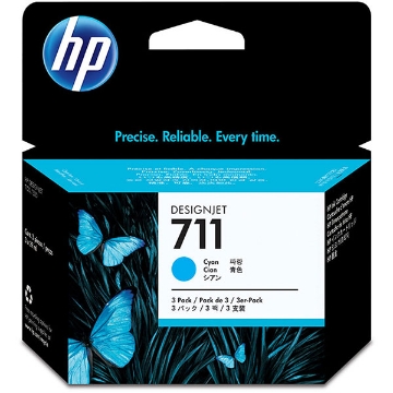 Show details for HP CZ134A (HP 711) Cyan Inkjet Cartridges (3 ea) Picture of HP CZ134A (HP 711) Cyan Inkjet Cartridges (3 ea)
