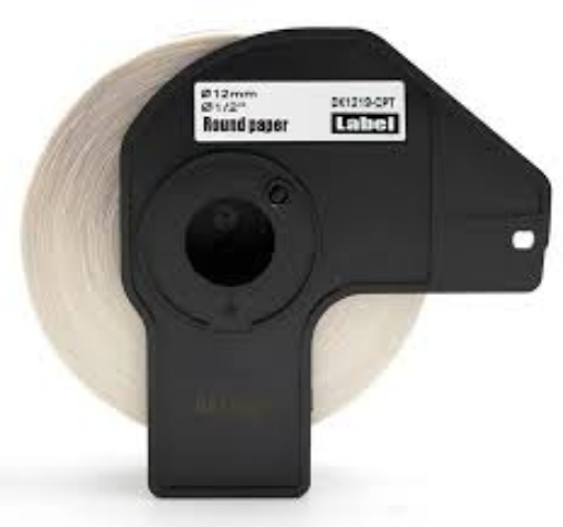 Picture of Compatible DK-1219 N/A 0.47" / 12mm Diameter Round Paper Labels 1200 pcs
