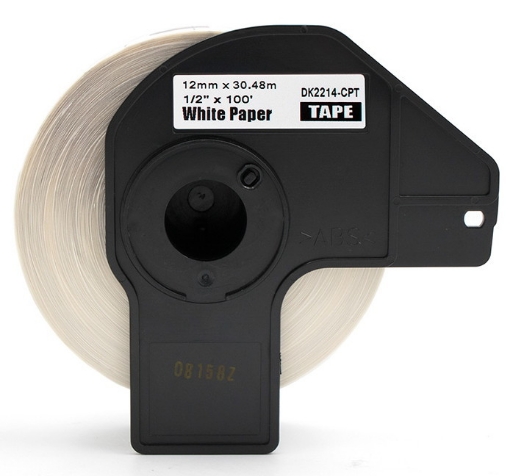 Picture of Compatible DK-2214 White 0.47" x 100' / 12mm x 30.4m Con+U12062tinuous Length Paper Tape (100' length)