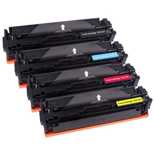 Picture of Bundled CF500A, CF501A, CF502A, CF503A (HP 202A) Black, Cyan, Magenta, Yellow Toner Cartridges