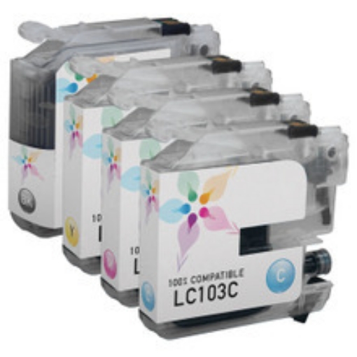 Picture of Bundled LC-203 High Yield Black, Cyan, Magenta, Yellow Inkjet Cartridges