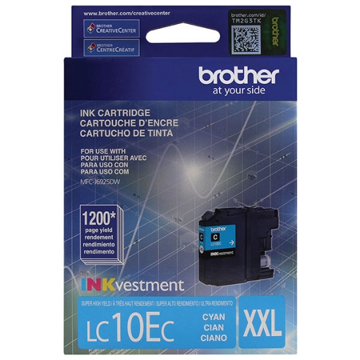 Picture of Brother LC-10EC Super High Yield Cyan Inkjet Cartridge (1200 Yield)