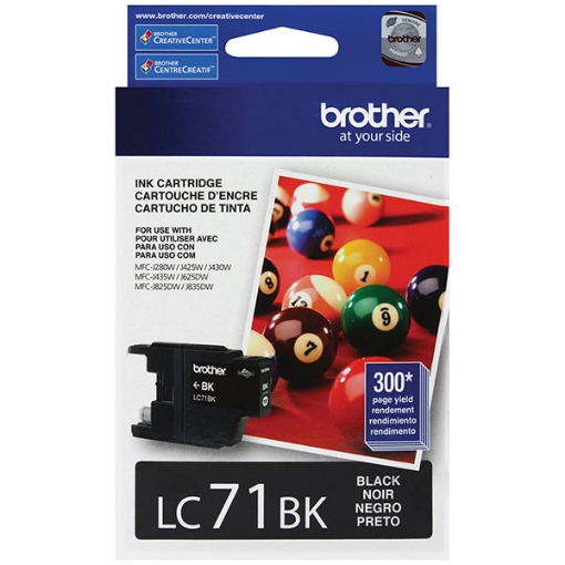 Picture of Brother LC-71BK Black Ink Cartridge (300 Yield)