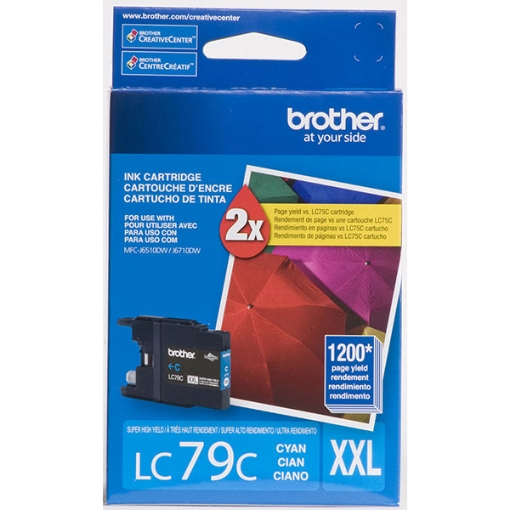 Picture of Brother LC-79C Extra High Yield Cyan Inkjet Cartridge (1200 Yield)
