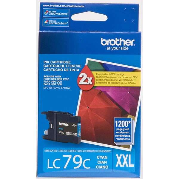 Picture of Brother LC-79C Extra High Yield Cyan Inkjet Cartridge (1200 Yield)