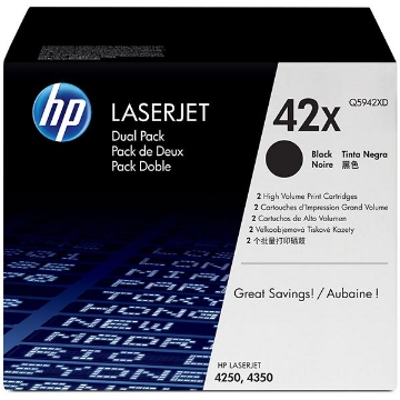 Show details for HP Q5942XD (HP 42X) Black Laser Toner Cartridge (20000 Yield) Picture of HP Q5942XD (HP 42X) Black Laser Toner Cartridge (20000 Yield)