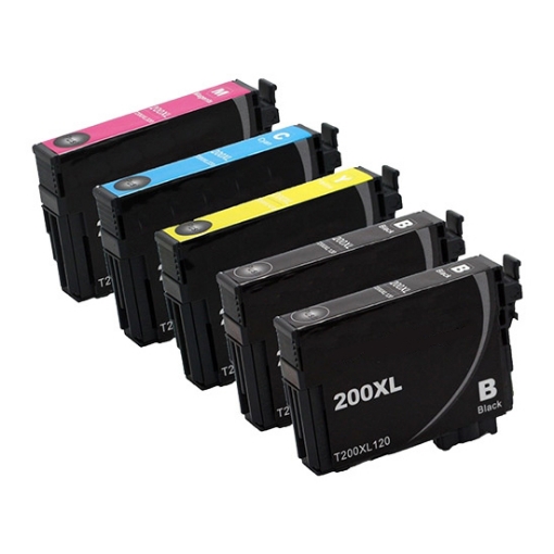 Picture of Bundled T202XL120, T202XL220, T202XL320, T202XL420 (Epson 202XL) 2 Black, Cyan, Magenta, Yellow Ink Cartridges