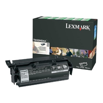 Show details for Lexmark T650H04A Black Print Cartridge (25000 Yield) Picture of Lexmark T650H04A Black Print Cartridge (25000 Yield)