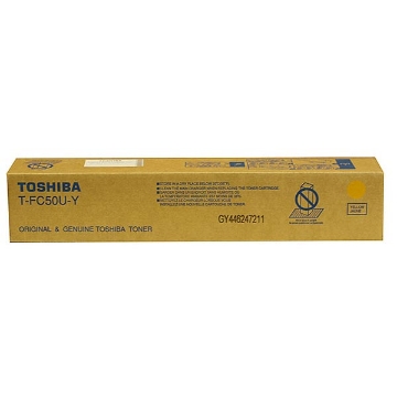 Show details for Toshiba TFC50UY Yellow Toner Cartridge (28000 Yield) Picture of Toshiba TFC50UY Yellow Toner Cartridge (28000 Yield)