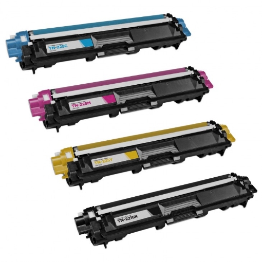 Picture of Bundled TN-221BK (TN-225M) Black, Cyan, Magenta, Yellow Toner Cartridges
