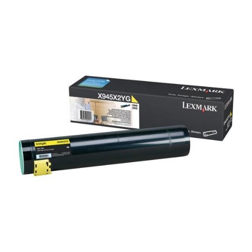 Picture of Lexmark X945X2YG Yellow Toner Cartridge (22000 Yield)