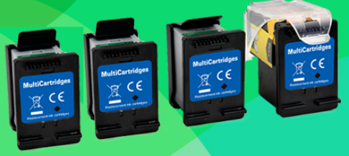 Picture of Ninestar Eco-saver 8278B001 (PG-245XL) Black 1 OEM printhead+4 Eco-Saver tank with new chip (equal to 4 Canon PG245xl Cartridges)
